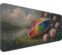 Gaming Mouse Pad 39.4x19.7x0.12 Inch Large Mouse Mat Umbrella P-Q3S4L | Extended Waterproof with Non-Slip Rubber Base Meet High-Speed and High-Precision Requirements for PC Accessories, Gifts Men