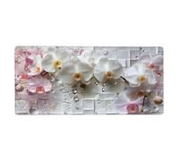 Gaming Mouse Pad 39 x 20 inch White & Orchid Mouse Mat G166