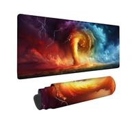 Gaming Mouse Pad 40x20x0.12inch, Color Mouse Mat Tornado Pattern with Non-Slip Rubber Base and Stitched Edge Design, XXL Mousepad Gaming Accessories for Improve Precision and Speed -zzg2505S00T3