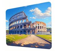 Gaming Mouse Pad 420 x 350 x 3mm Architecture Mouse Mat, Optimised for Gaming Sensors, Moderate Surface Friction, Non-Slip and Stitched Edg Mousepad Roman Colosseum, Mac and PC, Gifts for Men J0-554