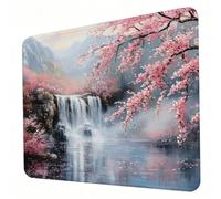 Gaming Mouse Pad 420 x 350 x 3mm Fall Mouse Mat, Optimised for Gaming Sensors, Moderate Surface Friction, Non-Slip and Stitched Edg Mousepad Cherry blossoms, Mac and PC Gaming Accessories J0-853