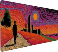 Gaming Mouse Pad 47.2x23.6x0.12 inch Large Mouse Mat Color Mousepad Large City, Extended Waterproof Mousepad with Non-Slip Rubber Base, Improved Precision and Speed for Gaming Accessories B-CK98