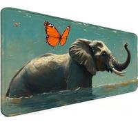 Gaming Mouse Pad 47.2x23.6x0.12 Inch Large Mouse Mat Elephant 5-P41FC | Extended Waterproof with Non-Slip Rubber Base Meet High-Speed and High-Precision Requirements for PC Accessories, Gifts Men