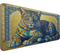 Gaming Mouse Pad 47.2x23.6x0.12 Inch Large Mouse Mat Leopard 0-ME2RF | Extended Waterproof with Non-Slip Rubber Base Meet High-Speed and High-Precision Requirements for PC Accessories, Gifts Men