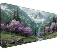 Gaming Mouse Pad 47.2x23.6x0.12 Inch Large Mouse Mat Mountain 5-53W6O | Extended Waterproof with Non-Slip Rubber Base Meet High-Speed and High-Precision Requirements for PC Accessories, Gifts Men