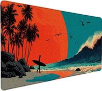 Gaming Mouse Pad 47.2x23.6x0.12 inch Large Mouse Mat Sunset Mousepad Large Sea, Extended Waterproof Mousepad with Non-Slip Rubber Base, Improved Precision and Speed for Gaming Accessories B-Q490