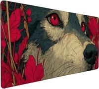 Gaming Mouse Pad 47.2x23.6x0.12 inch Large Mouse Mat Wolf Mousepad Large Plant, Extended Waterproof Mousepad with Non-Slip Rubber Base, Improved Precision and Speed for Gaming Accessories H-CH18