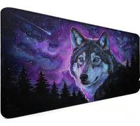 Gaming Mouse Pad 47.2x23.6x0.12 Inch Large Mouse Mat Wolf W-24050 | Extended Waterproof with Non-Slip Rubber Base Meet High-Speed and High-Precision Requirements for PC Accessories, Gifts Men