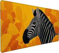 Gaming Mouse Pad 47.2x23.6x0.12 inch Large Mouse Mat Yellow Mousepad Large Zebra, Extended Waterproof Mousepad with Non-Slip Rubber Base, Improved Precision and Speed for Gaming Accessories 7-M076