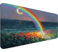 Gaming Mouse Pad 59.1x31.5x0.12 Inch Large Mouse Mat Flower 2-4P54Q | Extended Waterproof with Non-Slip Rubber Base Meet High-Speed and High-Precision Requirements for PC Accessories, Gifts Men