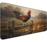 Gaming Mouse Pad 59.1x31.5x0.12 Inch Large Mouse Mat Rooster V-Q97P8 | Extended Waterproof with Non-Slip Rubber Base Meet High-Speed and High-Precision Requirements for PC Accessories, Gifts Men