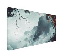 Gaming Mouse Pad 600*300*3mm,Large Mouse Mat Abstract Mousemat Extended Mousepad Mountain Waterproof Desk Mat with Rubber Base Stitched Edges,Gaming Accessories for Improve Accuracy Speed,Gifts 0E-216