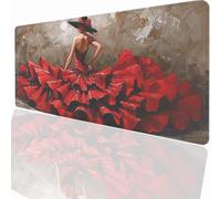 Gaming Mouse Pad 600x300x3mm Large Gaming Mouse Mat with Stitched Edges, XXL Mousepad with Non-Slip Base, Extended Large Size Mousemat, Keyboard Desk Pad Water Resist Surface Woman PjY7617 K-7