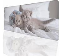 Gaming Mouse Pad 600x300x3mm Large Gaming Mouse Mat with Stitched Edges, XXL Mousepad with Non-Slip Base, Extended Large Size Mousemat, Keyboard Desk Pad Water Resist Surface Animal PjY8637 N-U