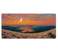 Gaming Mouse Pad 600x300x3mm XXL Mouse Mat Large Book Gaming Mat Moon, Extended Waterproof Mousepad with Non-Slip Rubber Base, Improved Precision and Speed for Gifts for Men, PC Accessories S-4A99