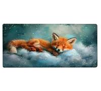 Gaming Mouse Pad 600x300x3mm XXL Mouse Mat Large Fox Gaming Mat Cloud, Extended Waterproof Mousepad with Non-Slip Rubber Base, Improved Precision and Speed for Gifts for Men, PC Accessories H-HK57
