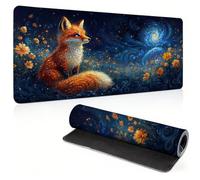 Gaming Mouse Pad 600x400mm Starry Sky Mouse Mat, Stitched Edges, 0c0-719 | Optimised for Gaming Sensors, Improved Precision and Speed, Desk Accessories for Laptop, Computer & PC, Work, Study, Fox