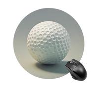 Gaming Mouse Pad 7.8" Non-Slip Rubber Base Golf Ball Mousepad for Computer Laptop Home Office Desk Mousepads Waterproof Washable Cute Small Mouse Mat (Round Black)