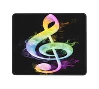 Gaming Mouse-Pad 7.9 x 9.5 in, Colorful Music Notes Print Mousepad Waterproof Non-Slip Leather Mouse-Pads for Office Desktop Laptop and Pc