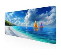 Gaming Mouse Pad 70 x 35 cm Sailing in the sea Mousepad, Large Size Mouse Pads, Non-Slip Rubber Base, Wear-Resistant Washable Surface, Improved Precision and Speed, for Office Gaming Room b-3