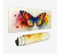 Gaming Mouse Pad 700x300mm, Butterfly Mouse Mat Color Pattern with Non-Slip Rubber Base, Large Mousepad Waterproof Seamed Edges, Mousemat Gaming Accessories for Improve Accuracy and Speed,Model988