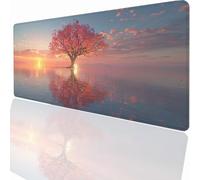 Gaming Mouse Pad 700x300x3mm Large Gaming Mouse Mat with Stitched Edges, XXL Mousepad with Non-Slip Base, Extended Large Size Mousemat, Keyboard Desk Pad Water Resist Surface Landscape PjY11365 N-U