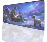 Gaming Mouse Pad 700x300x3mm Large Gaming Mouse Mat with Stitched Edges, XXL Mousepad with Non-Slip Base, Extended Large Size Mousemat, Keyboard Desk Pad Water Resist Surface Starry Sky PjY8103 N-U