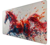 Gaming Mouse Pad 700x300x3mm, Red Mouse Mat Animal Mousepad Gaming With Stitched Edge, Waterproof Large Desk Pad, Soft Smooth Surface Keyboard Mat for Computer Office Desk Accessories for Men w8-W14