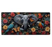 Gaming Mouse Pad 700x300x3mm XXL Mouse Mat Large Elephant Gaming Mat Parrot, Extended Waterproof Mousepad with Non-Slip Rubber Base, Improved Precision and Speed for Gifts for Men, PC Decor 7-9P23