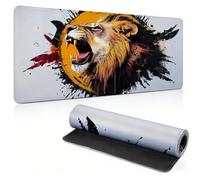 Gaming Mouse Pad 700x350mm White Mouse Mat with Stitched Edges, 0c0-36