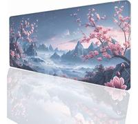 Gaming Mouse Pad 700x400x3mm Large Gaming Mouse Mat with Stitched Edges, XXL Mousepad with Non-Slip Base, Extended Large Size Mousemat, Keyboard Desk Pad Water Resist Surface Landscape PjY9641 N-U