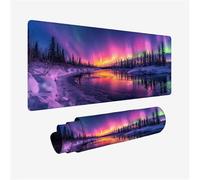 Gaming Mouse Pad 70x30cm Large Mouse Mat Purple Desk Mat, Mousepad Aurora Mousemat with Stitched Edges, Gaming Mats with Water Resist Surface, Improved Precision and Speed, Desk Accessories H2-12