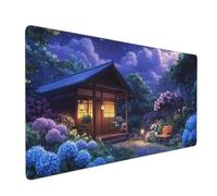 Gaming Mouse Pad 800*400*3mm, Large Mouse Mat Purple Mousemat Extended Mousepad Forest Waterproof Desk Mat with Rubber Base Stitched Edges, Gaming Accessories for Improve Accuracy Speed, Gifts 0E-975