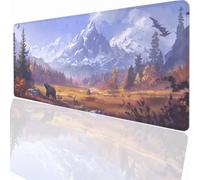 Gaming Mouse Pad 800x300x3mm Large Gaming Mouse Mat with Stitched Edges, XXL Mousepad with Non-Slip Base, Extended Large Size Mousemat, Keyboard Desk Pad Water Resist Surface Animal PjY953 M-R