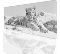 Gaming Mouse Pad 800x300x3mm Large Gaming Mouse Mat with Stitched Edges, XXL Mousepad with Non-Slip Base, Extended Large Size Mousemat, Keyboard Desk Pad Water Resist Surface Animal PjY9235 N-U