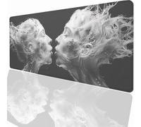 Gaming Mouse Pad 800x300x3mm Large Gaming Mouse Mat with Stitched Edges, XXL Mousepad with Non-Slip Base, Extended Large Size Mousemat, Keyboard Desk Pad Water Resist Surface Abstract PjY8225 N-U