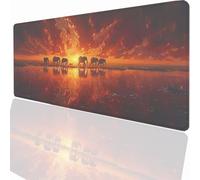 Gaming Mouse Pad 800x300x3mm Large Gaming Mouse Mat with Stitched Edges, XXL Mousepad with Non-Slip Base, Extended Large Size Mousemat, Keyboard Desk Pad Water Resist Surface Elephant PjY10871 N-U
