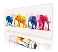 Gaming Mouse Pad 800x300x3mm Large Mouse Mat for Desk Accessories, Elephant Mousepad with Stitched Edges, Gaming Mousepad XXL with Non-Slip Rubber Base, Animal Mousemat for Desk Accessories, F-48