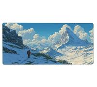 Gaming Mouse Pad 800x300x3mm XXL Mouse Mat Large Snow Mountain Gaming Mat Man, Extended Waterproof Mousepad with Non-Slip Rubber Base, Improved Precision and Speed for Gifts for Men, PC Decor 7-4K36