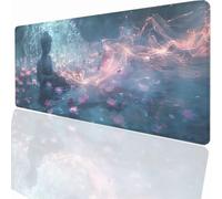 Gaming Mouse Pad 800x400x3mm Large Gaming Mouse Mat with Stitched Edges, XXL Mousepad with Non-Slip Base, Extended Large Size Mousemat, Keyboard Desk Pad Water Resist Surface Zen PjY1673 F-J