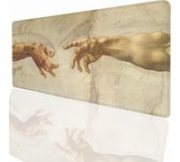 Gaming Mouse Pad 800x400x3mm Large Gaming Mouse Mat with Stitched Edges, XXL Mousepad with Non-Slip Base, Extended Large Size Mousemat, Keyboard Desk Pad Water Resist Surface Hand PjY8137 N-U