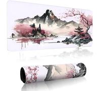 Gaming Mouse Pad, 80x30cm Extra Large Computer Keyboard Mouse Mat Desk Pad Waterproof, Stitched Edges Mousepad, Anti-Skid Rubber Base, Soft and Durable, for Office, Home Computers (Plum Mouse Pad