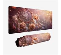 Gaming Mouse Pad 80x40cm Large Mouse Mat Rose Desk Mat, Mousepad Dreamcatcher Mousemat with Stitched Edges, Gaming Mats with Water Resist Surface, Improved Precision and Speed, Desk Accessories H2-362