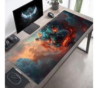 Gaming Mouse Pad, 90 x 40cm XXL Mouse Mat Abstract, Large Mousepad Black Extended Gaming Mats for Desk, Non-Slip Rubber Base keyboard Pad, Stitched Edges Desk Accessories for Home PjY1045 H-A