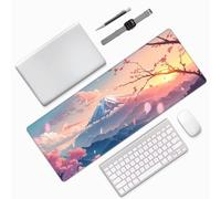 Gaming Mouse Pad 900*500*3mm,Large Mouse Mat Mountain Mousemat Extended Mousepad Flower Waterproof Desk Mat with Rubber Base Stitched Edges,Gaming Accessories for Improve Accuracy Speed,Gifts 0E-810
