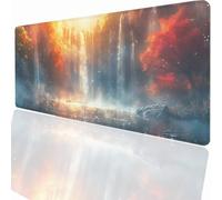 Gaming Mouse Pad 900x300x3mm Large Gaming Mouse Mat with Stitched Edges, XXL Mousepad with Non-Slip Base, Extended Large Size Mousemat, Keyboard Desk Pad Water Resist Surface Fall PjY11205 N-U