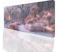 Gaming Mouse Pad 900x400x3 mm Large Gaming Mouse Mat with Stitched Edges, XXL Mousepad with Non-Slip Base, Extended Large Size Mousemat, Keyboard Desk Pad Water Resist Surface Landscape Tree LMDT10279