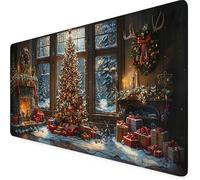 Gaming Mouse Pad 900x400x3mm, Gift Mouse Mat Tree Mousepad Gaming With Stitched Edge, Waterproof Large Desk Pad, Soft Smooth Surface Keyboard Mat for Computer Office Desk Accessories for Men a8-S15
