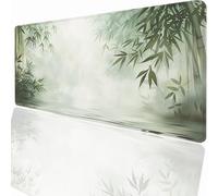 Gaming Mouse Pad 900x400x3mm Large Gaming Mouse Mat with Stitched Edges, XXL Mousepad with Non-Slip Base, Extended Large Size Mousemat, Keyboard Desk Pad Water Resist Surface Bamboo Forest PjY2765 0-B