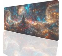 Gaming Mouse Pad 900x400x3mm Large Gaming Mouse Mat with Stitched Edges, XXL Mousepad with Non-Slip Base, Extended Large Size Mousemat, Keyboard Desk Pad Water Resist Surface Universe PjY6007 P-6